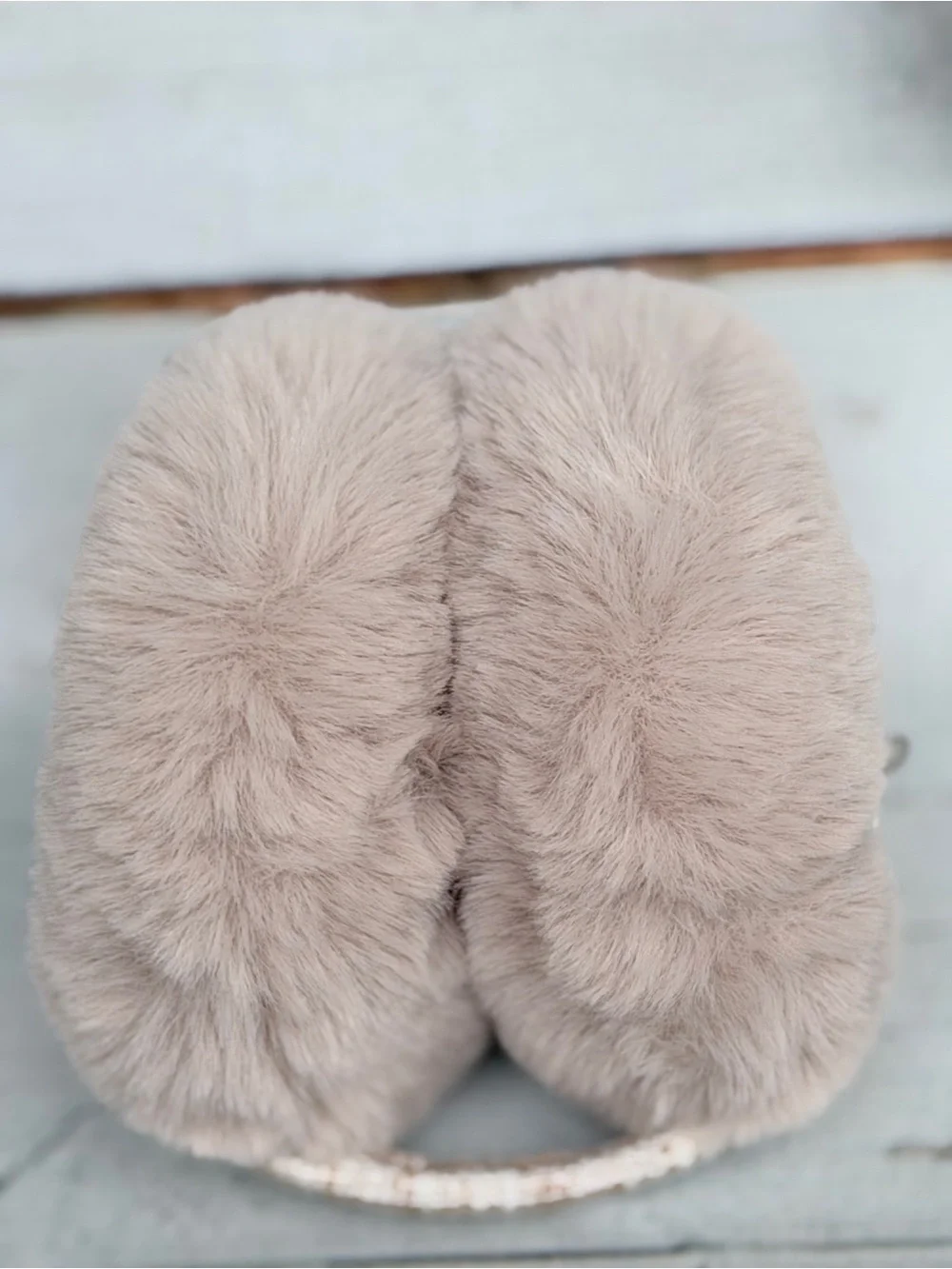 Plush Faux Fur Earmuffs in Blush